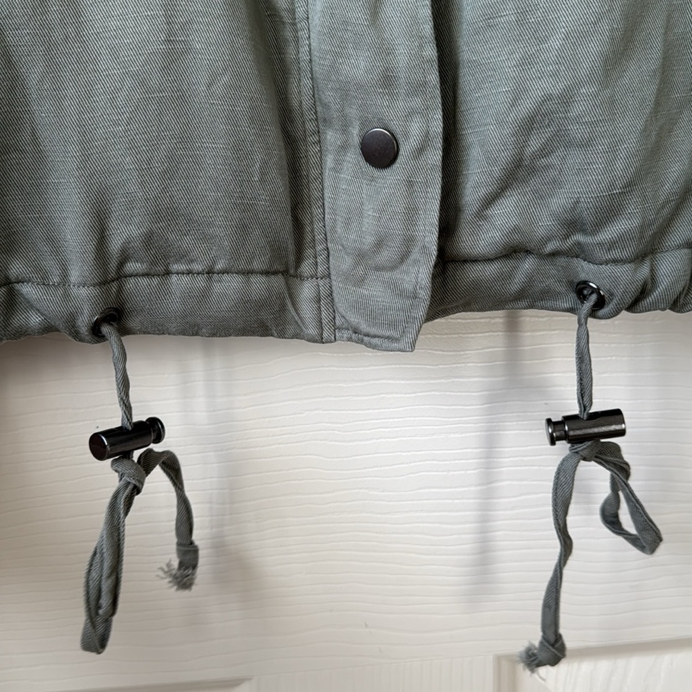 ASO Rails Collin’s Utility Sage Green Jacket Lyocell-Linen Blend Small - Picture 10 of 14